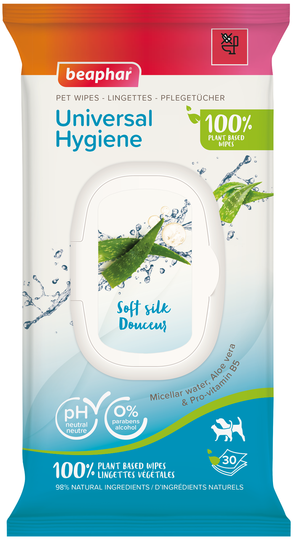 Beaphar BIO Pet Wipes Universal kosteuspyyhkeet koirille, 30 kpl