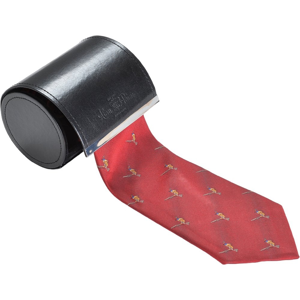 Alan Paine Ripon Silk Tie Standing Pheasant Red