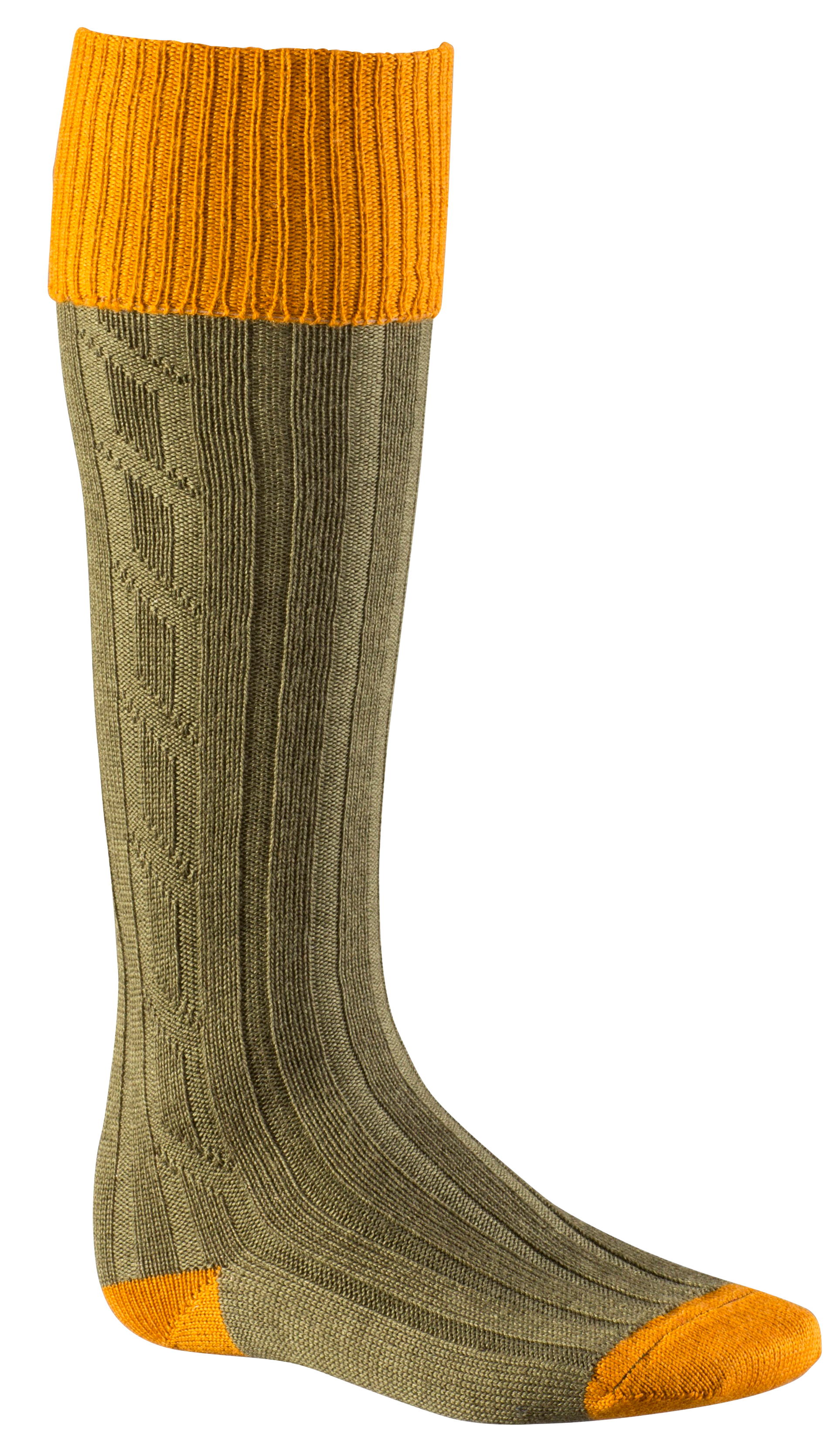 Alan Paine Shooting Sock sukat, Ochre/Olive