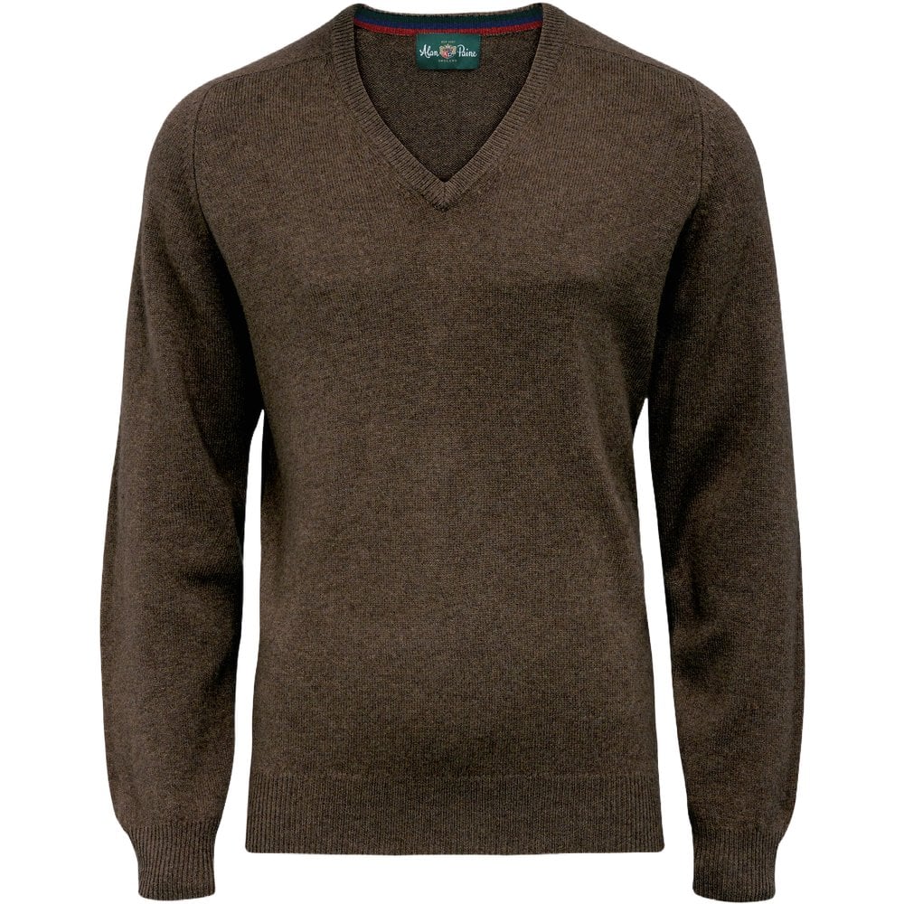 Alan Paine Streetly V-Neck Pullover Cocoa