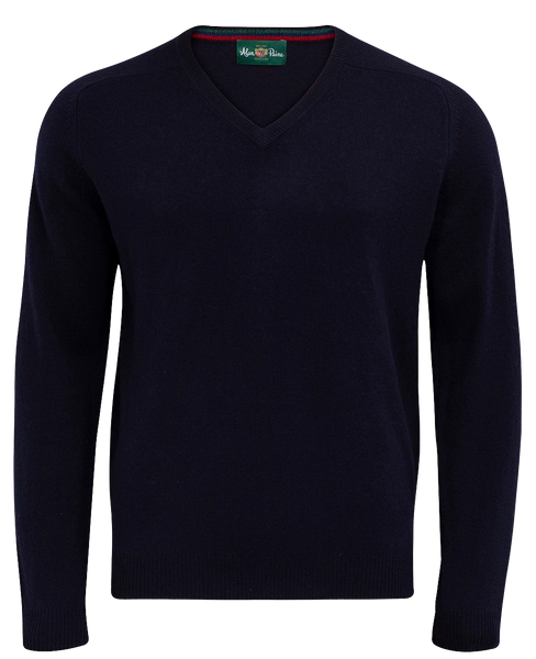 Alan Paine M's Streetly V-Neck Pullover Navy