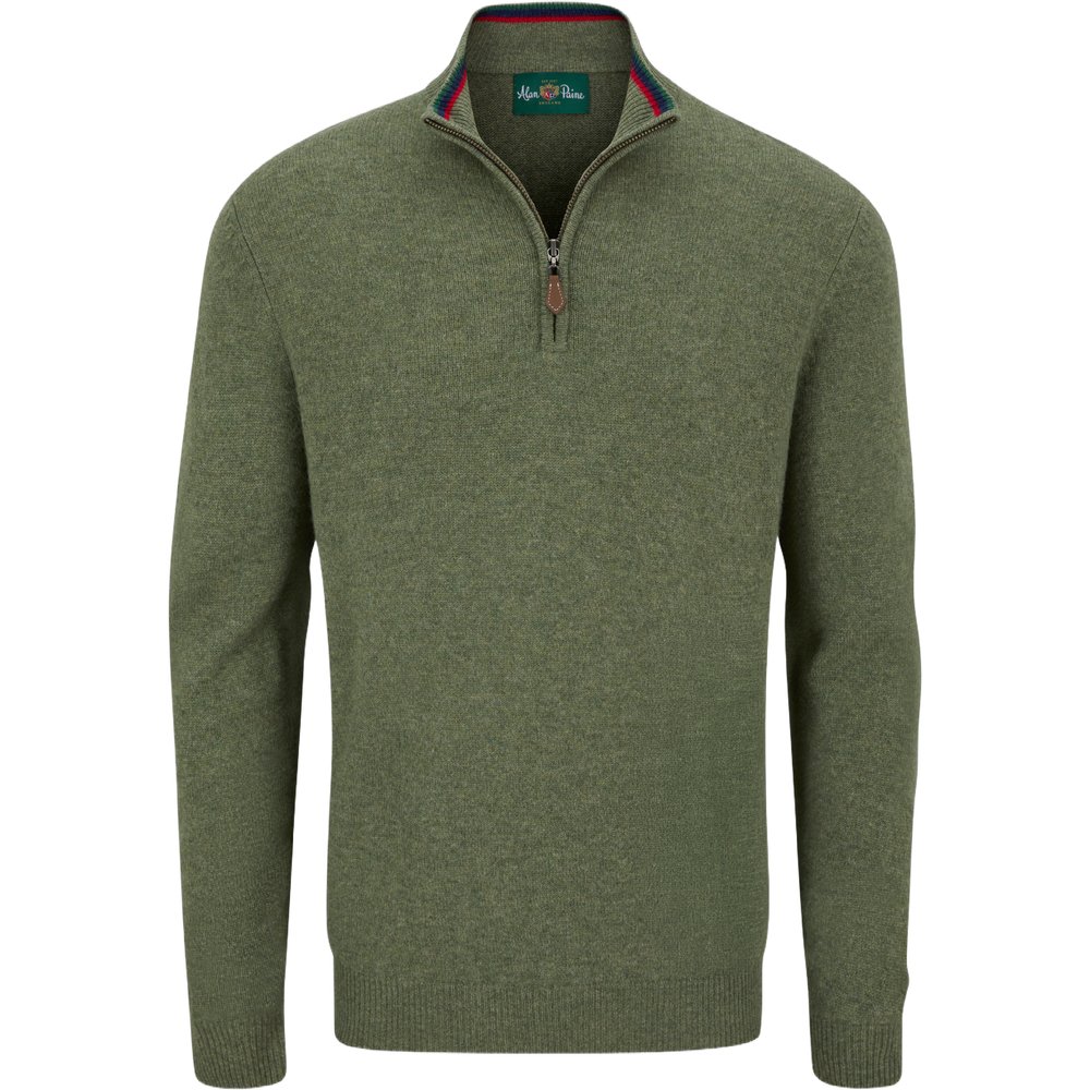 Alan Paine M's Streetly 1/2 Zip Mock Neck Landscape