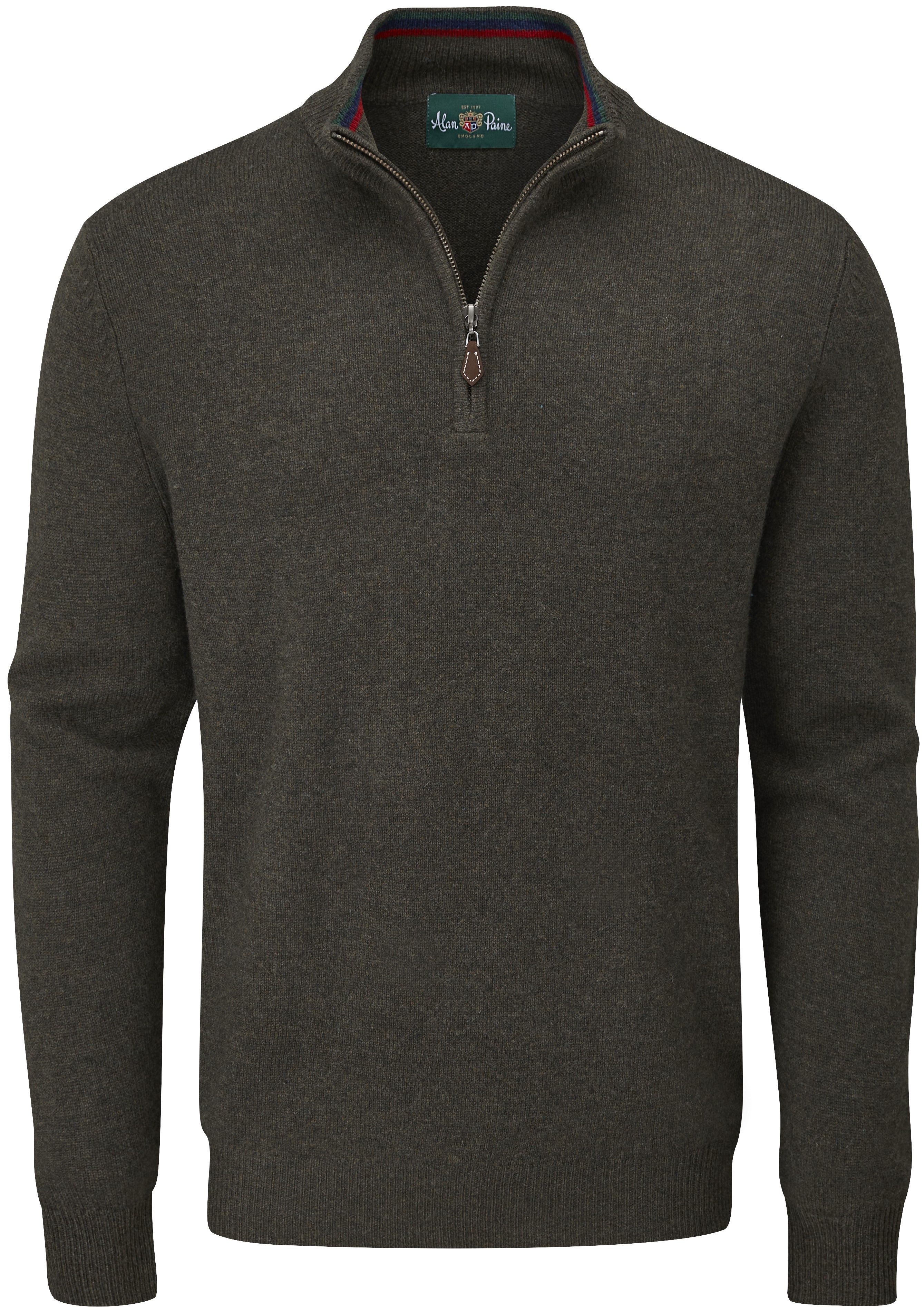 Alan Paine Streetly 1/2 Zip Mock Neck villapaita, Seaweed