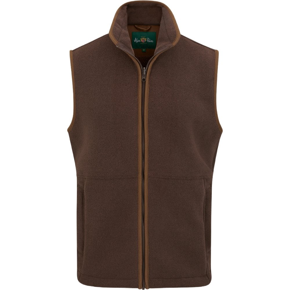 Alan Paine M's Aylsham Fleece Waistcoat Bark