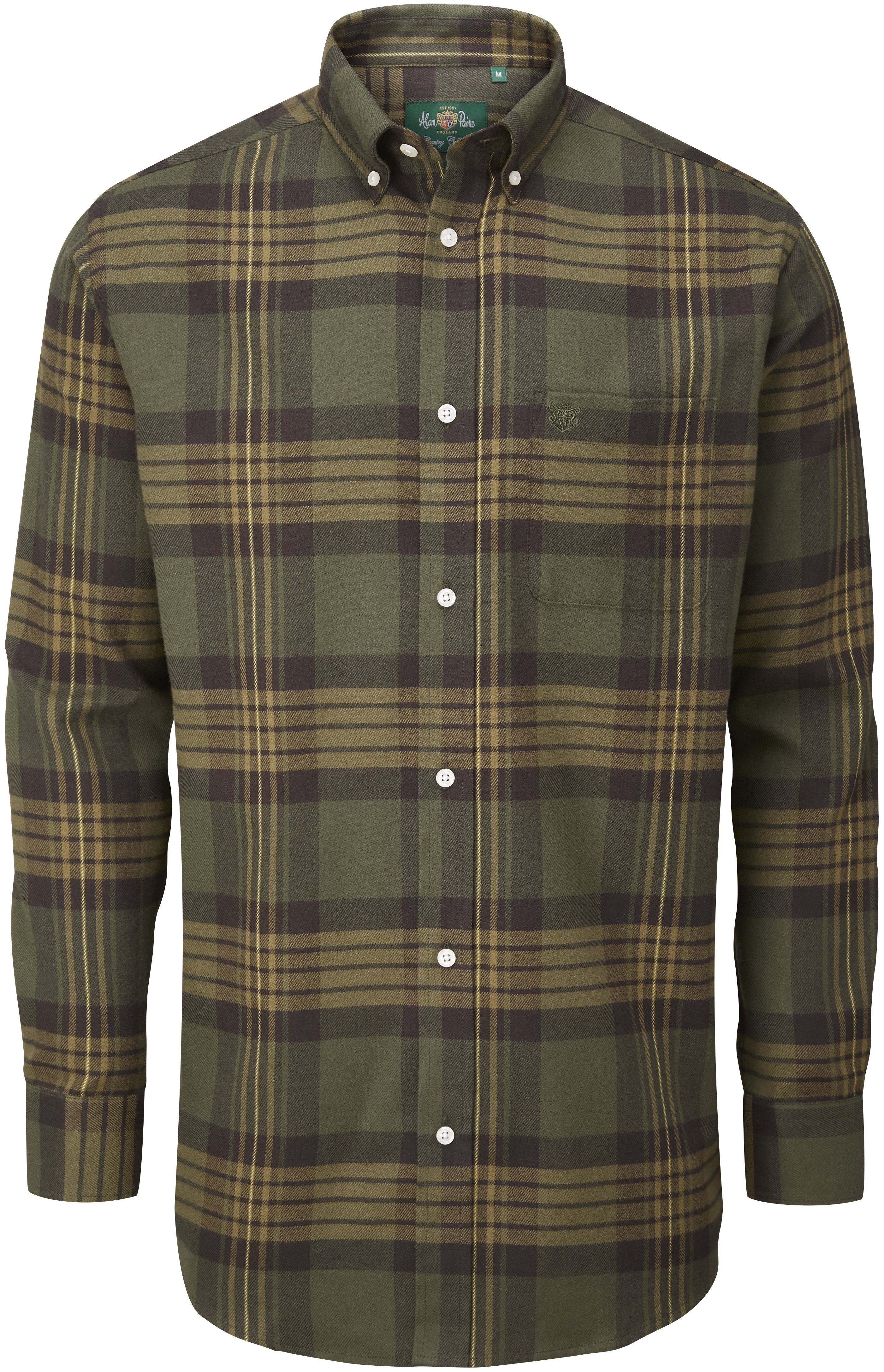 Alan Paine Ms Ilkley Flannel Button Down Collar Shirt