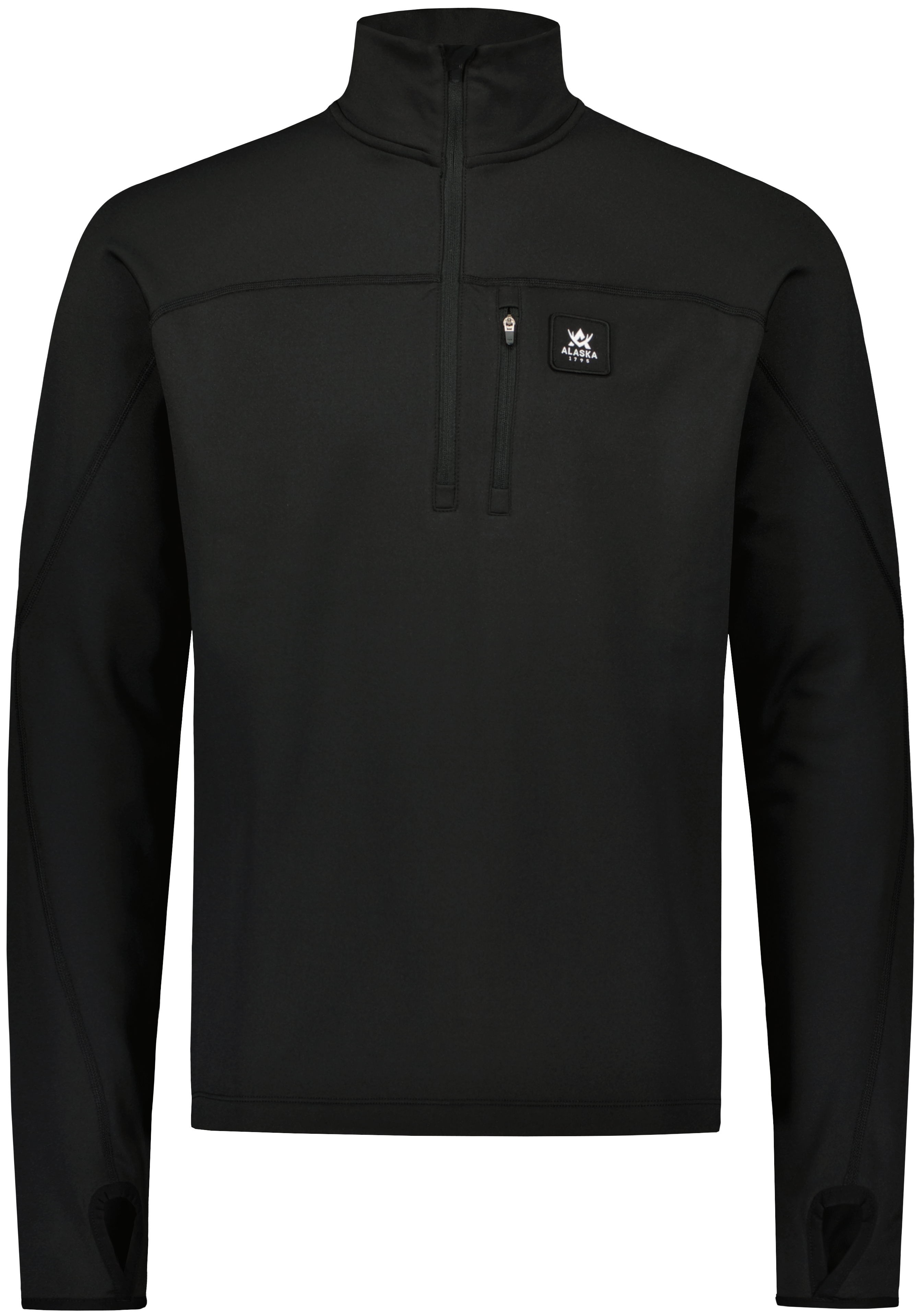 Alaska 1795 M"s ThermoDry Half-Zip Top tekninen pusero, musta'