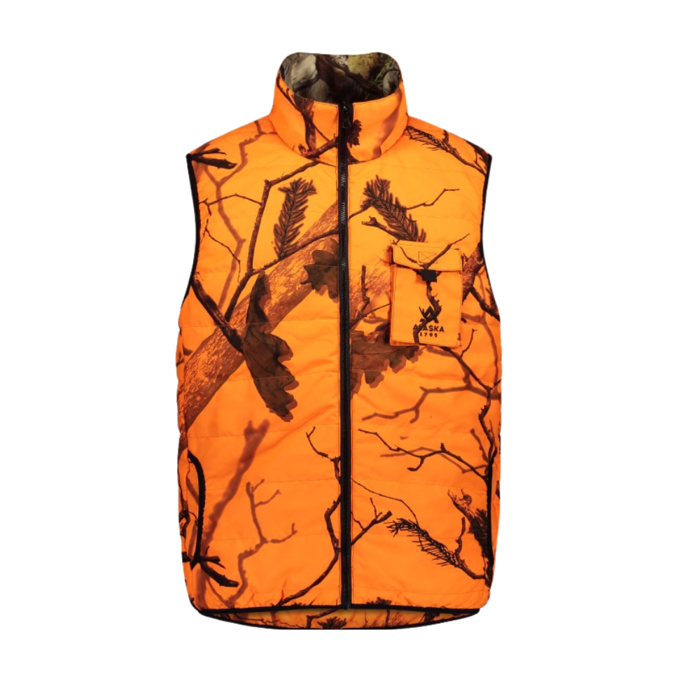 Alaska 1795 M's Tundra Reversible Padded Vest Blaze 3D/BlindMax HD