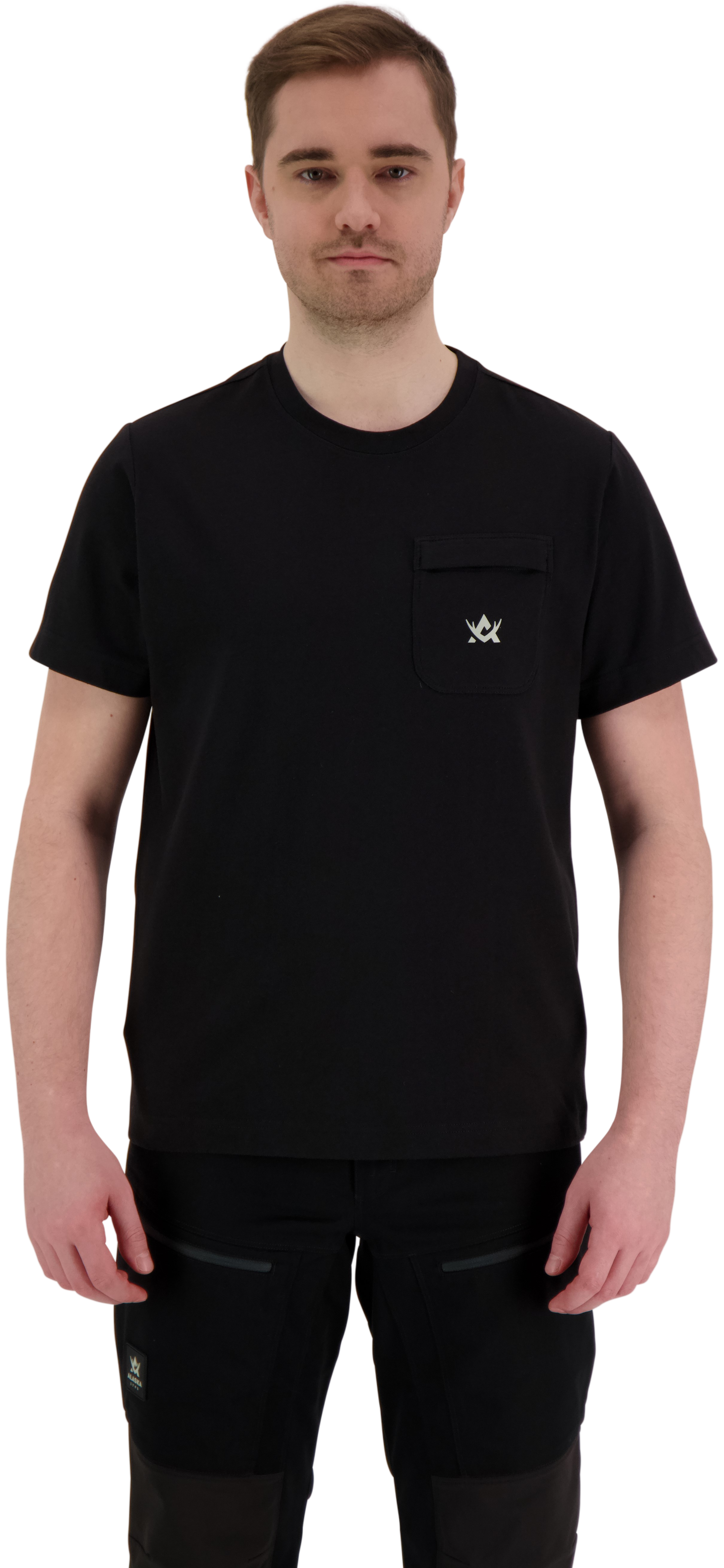 Alaska 1795 Freedom t-paita rintataskulla, musta