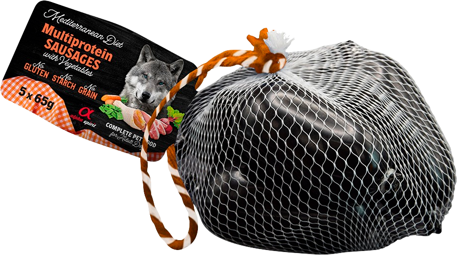 Alpha Spirit Mediterranean Multiprotein Sausage with Vegs 5x65 g