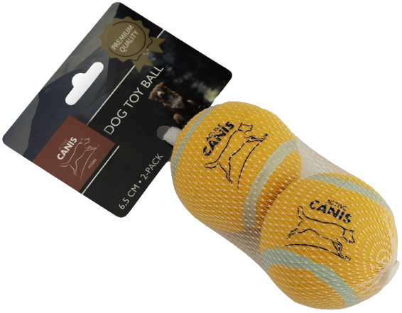 Active Canis Tennisball 6,5 cm Premium koiran tennispallo, oranssi, 2 kpl