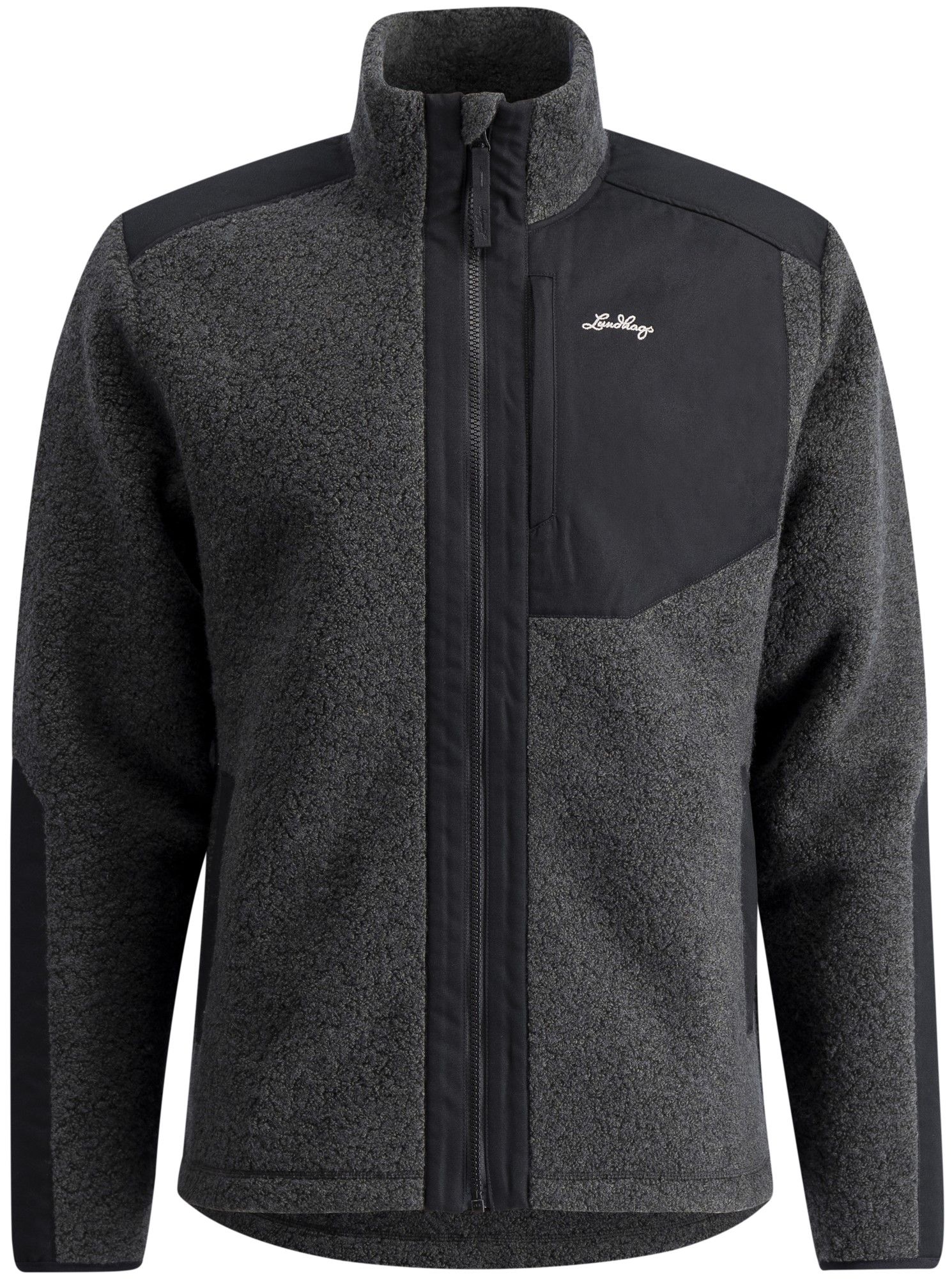 Lundhags Saruk Wool Pile Mid Full Zip M Charcoal
