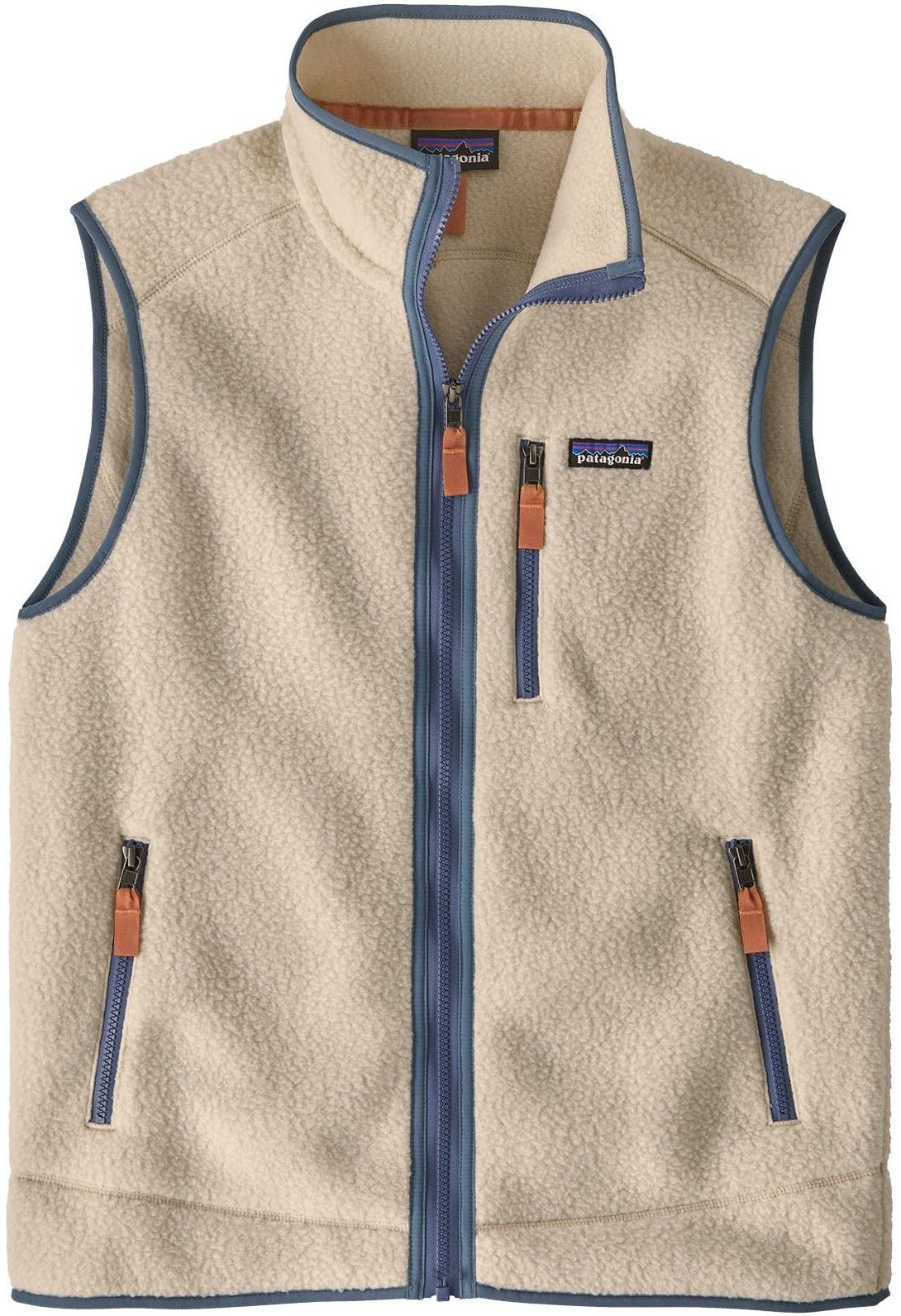 Patagonia M's Retro Pile Vest Dark Natural w/Utility Blue