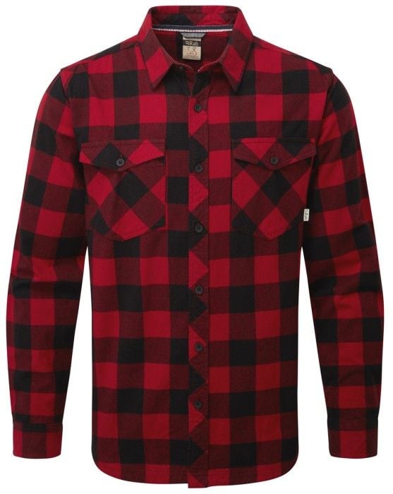 Rab M's Boundary Shirt Autumn Red / Black