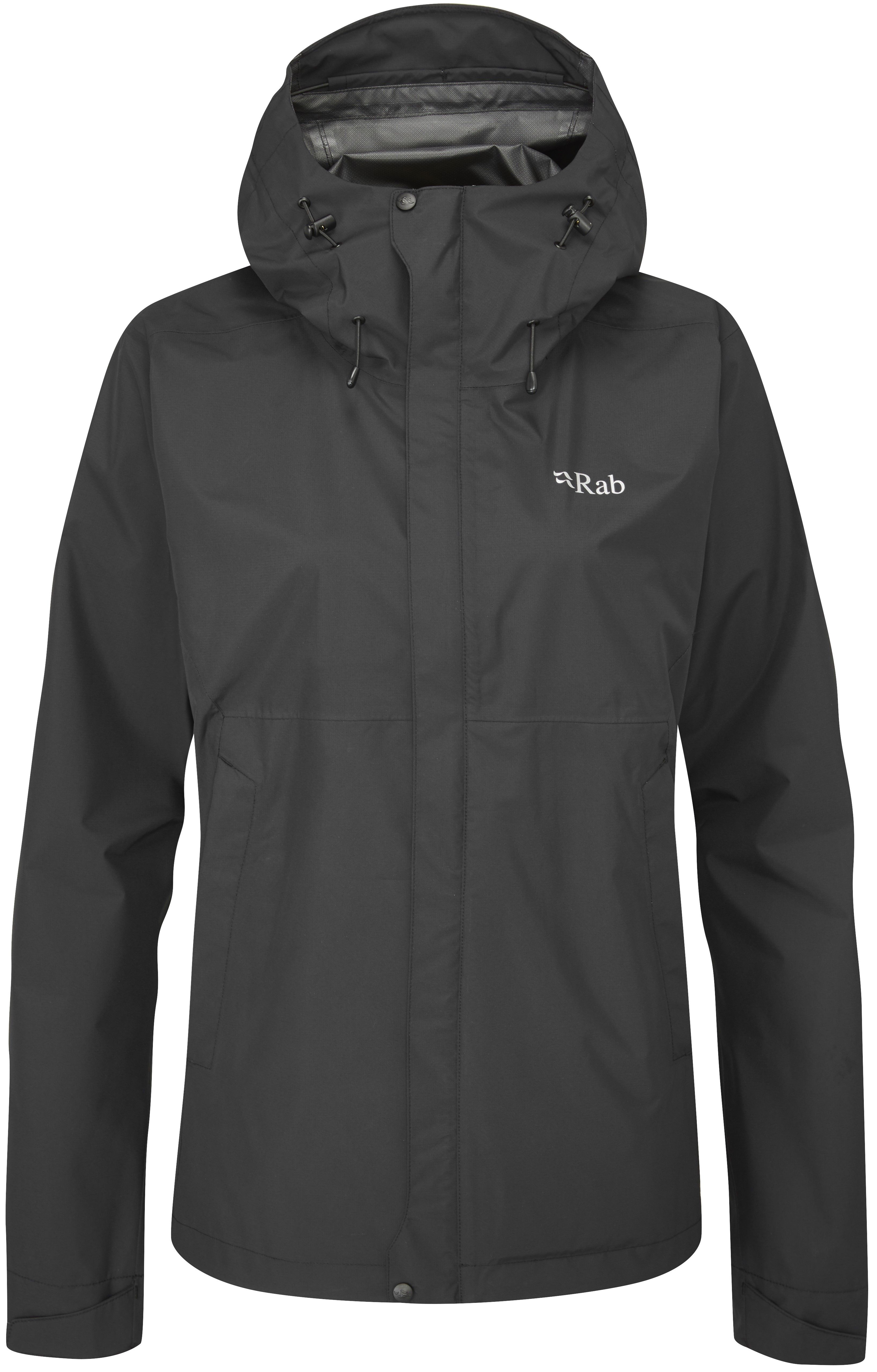 Rab Downpour Eco Jacket naisten ulkoilutakki, musta
