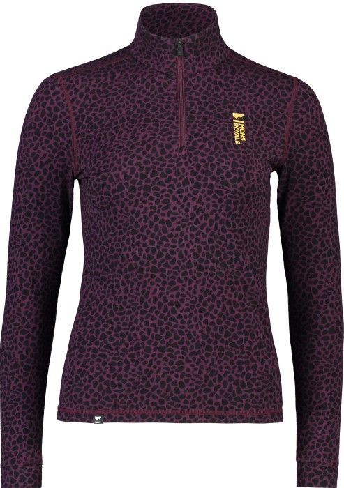 Mons Royale W's Cascade Merino Flex 200 1/4 Zip Winter Leopard