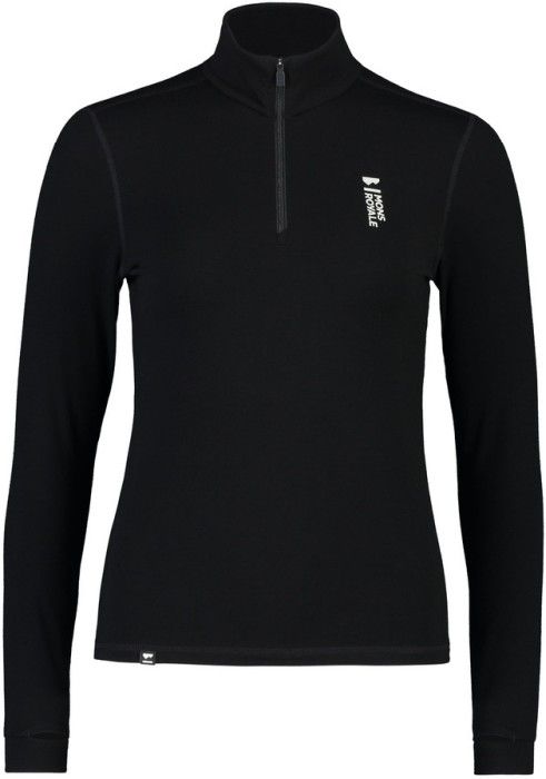 Mons Royale W's Cascade Merino Flex 200 1/4 Zip Black