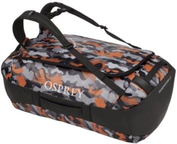 Osprey Transporter 65L Black/Orange Camo