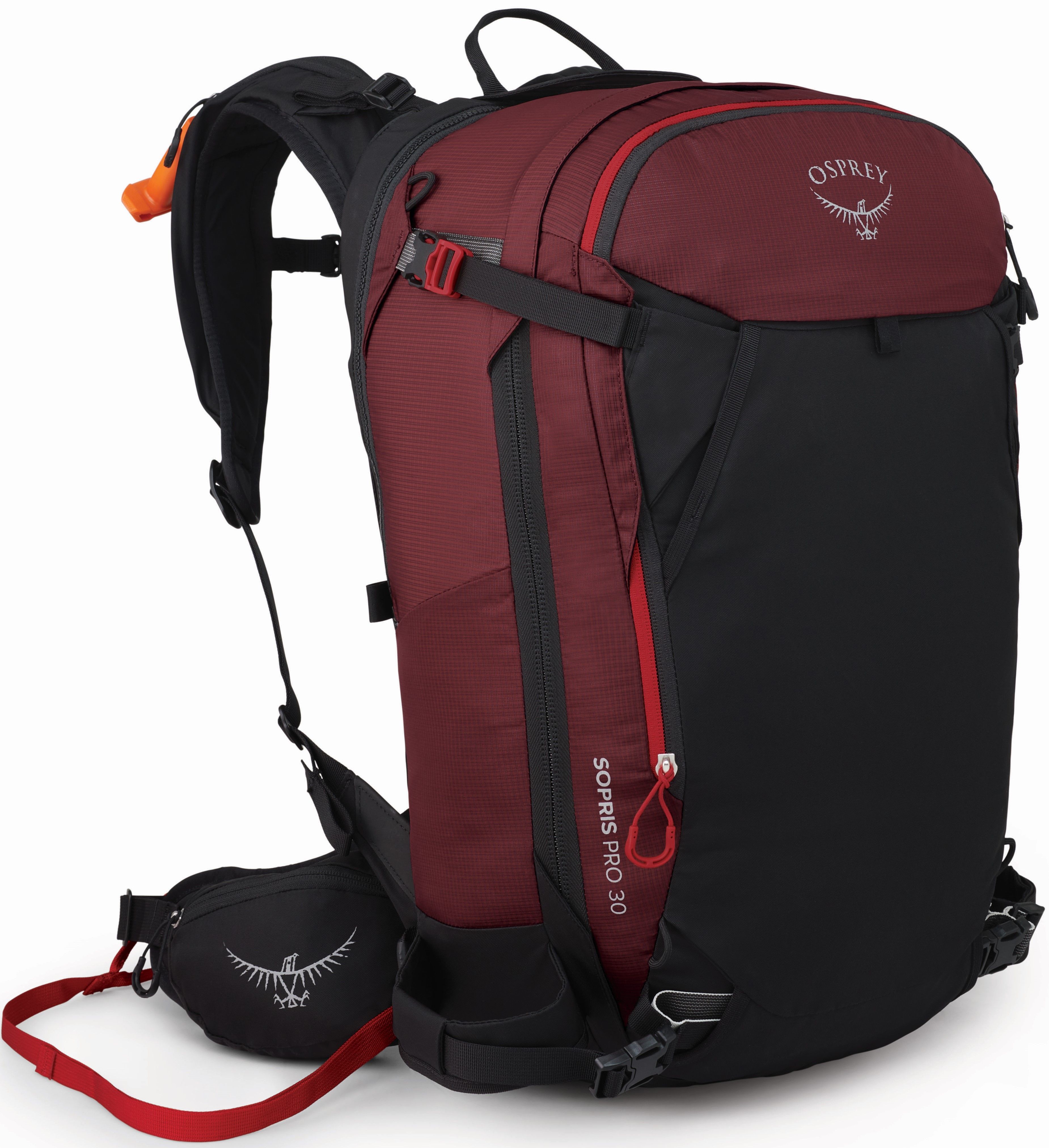 Osprey Sopris Pro Avy 30 laskettelureppu, punaruskea/musta