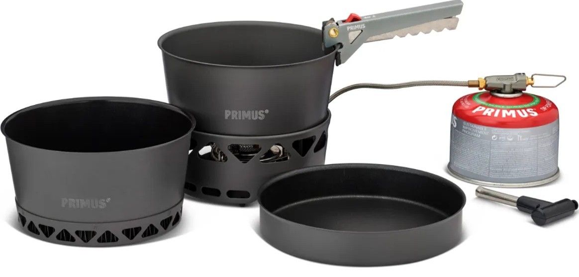 Primus Primetech Stove Set II 2x1.3L With Pan Black
