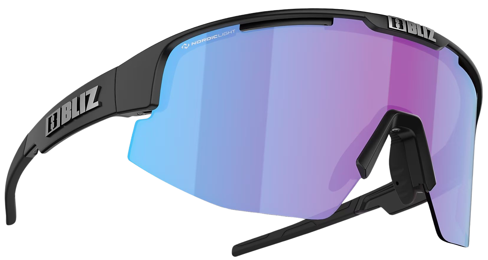 Bliz Matrix Matt Black + Violet w Blue Multi