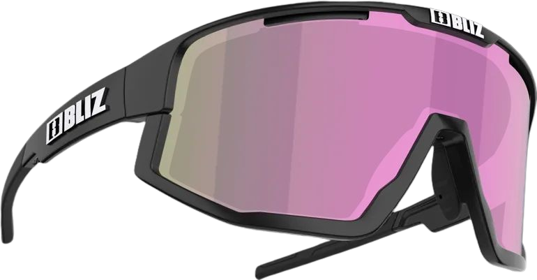 Bliz Fusion Small Matt Black with Violet/Blue Multi