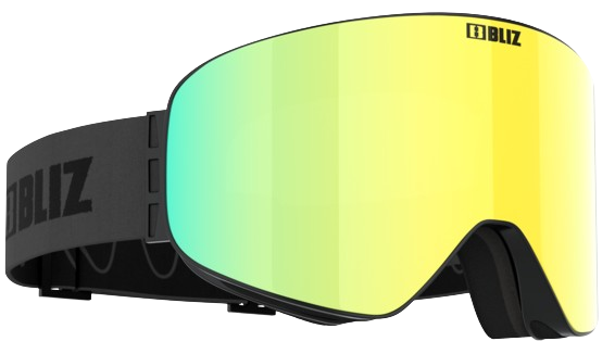 Bliz Flow Matt Black with Brown W Gold Multi + Yellow Spare lens