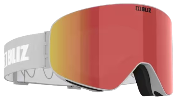Bliz Flow Matt Light Grey with Brown W Red Multi + Pink Spare lens