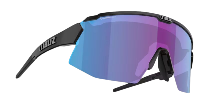 Bliz Breeze Matt Black + Violet w Blue Multi + Spare lens: Brown w Silver Mirror urheilulasit
