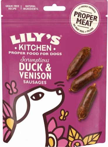 Lily's Kitchen Scrumptious Duck & Venison Sausages 70g