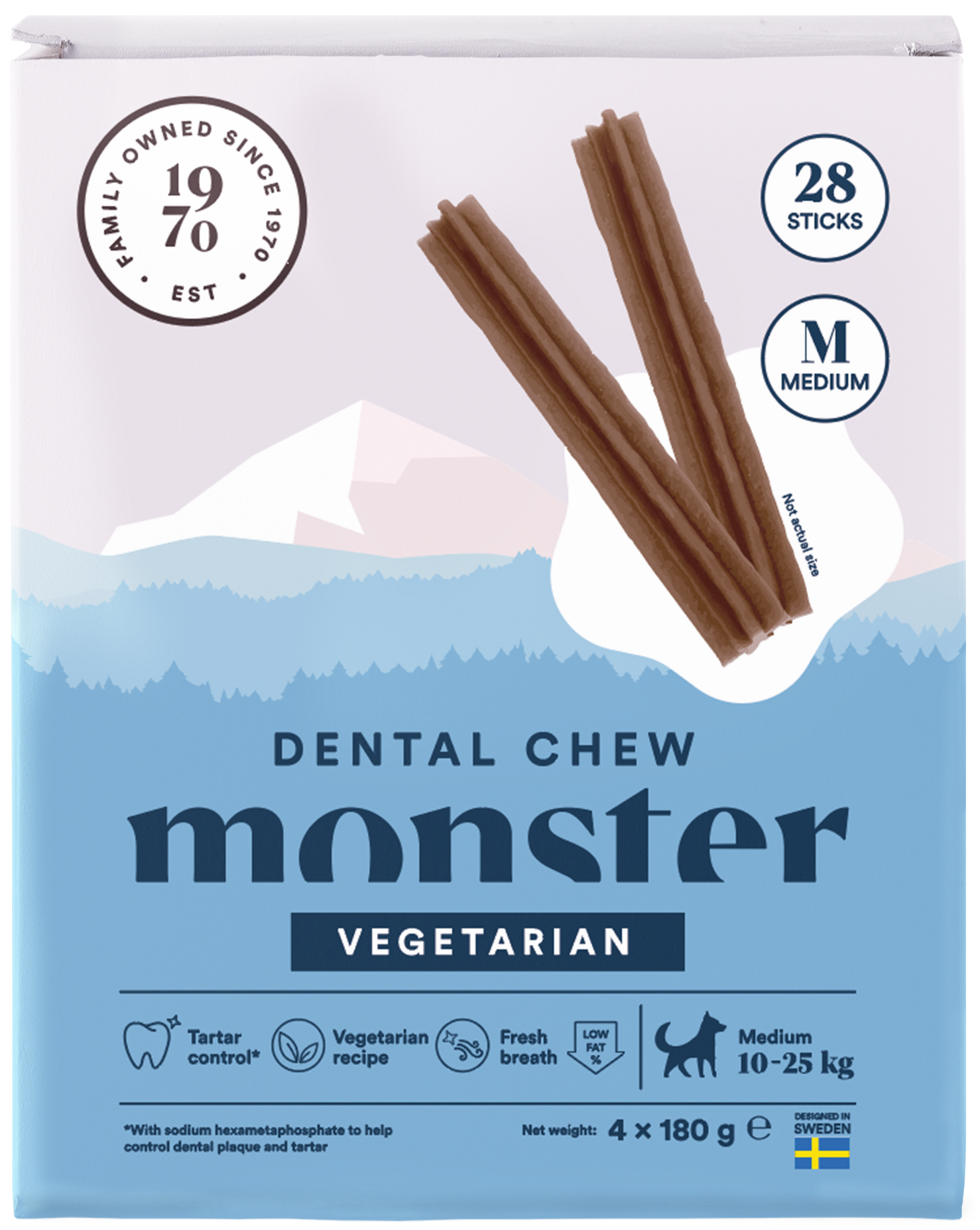 Monster Dog Dental Chew Veg. M 28 st 720 g