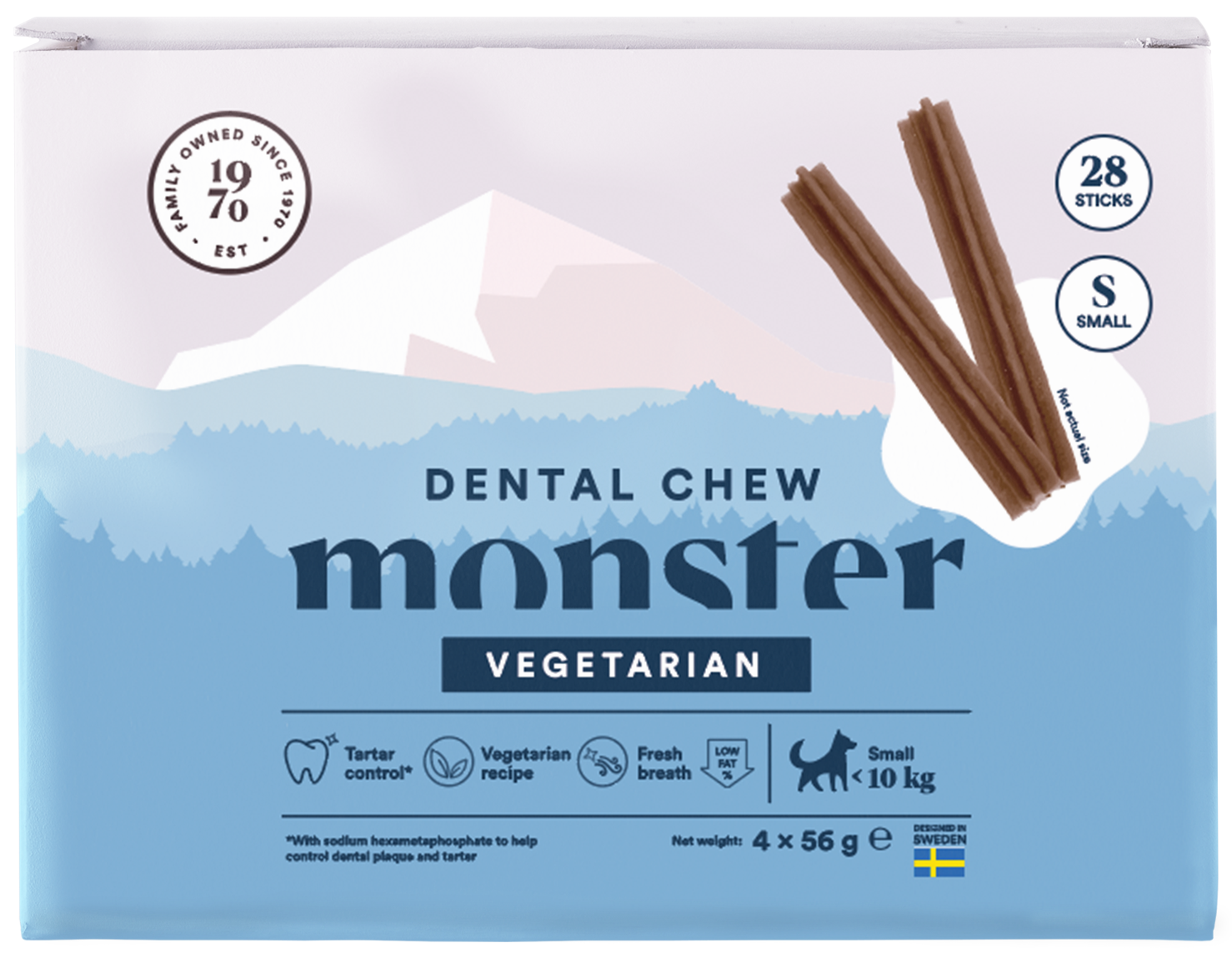 Monster Dog Dental Chew Veg. S 28 st 224 g