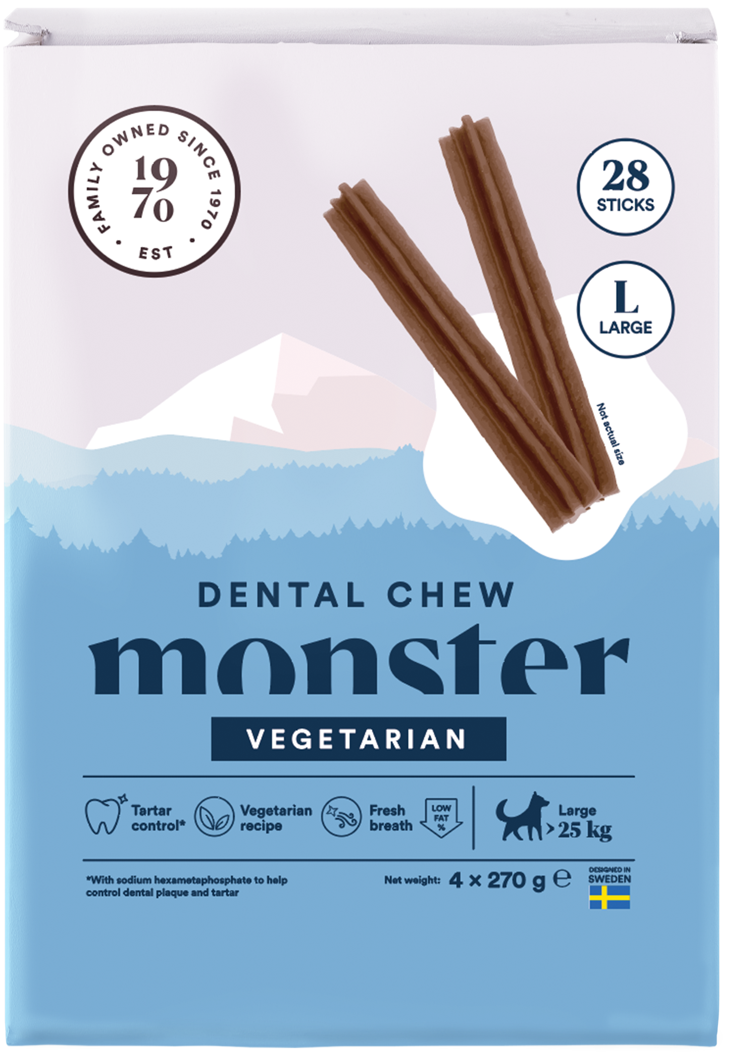 Monster Dog Dental Chew Veg. L 28 st 1080 g