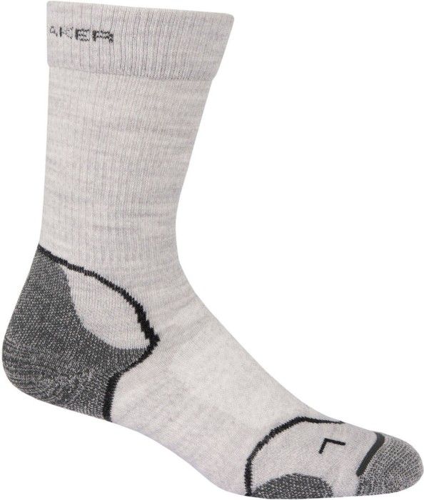 Icebreaker W's Hike+ Light Crew Blizzard Hthr/White/Oil