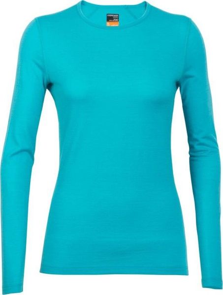 Icebreaker W's 200 Oasis LS Crewe Aquamarine