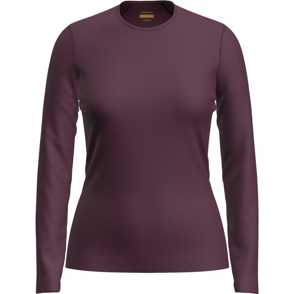 Icebreaker W's 200 Oasis LS Crewe Dk Berry