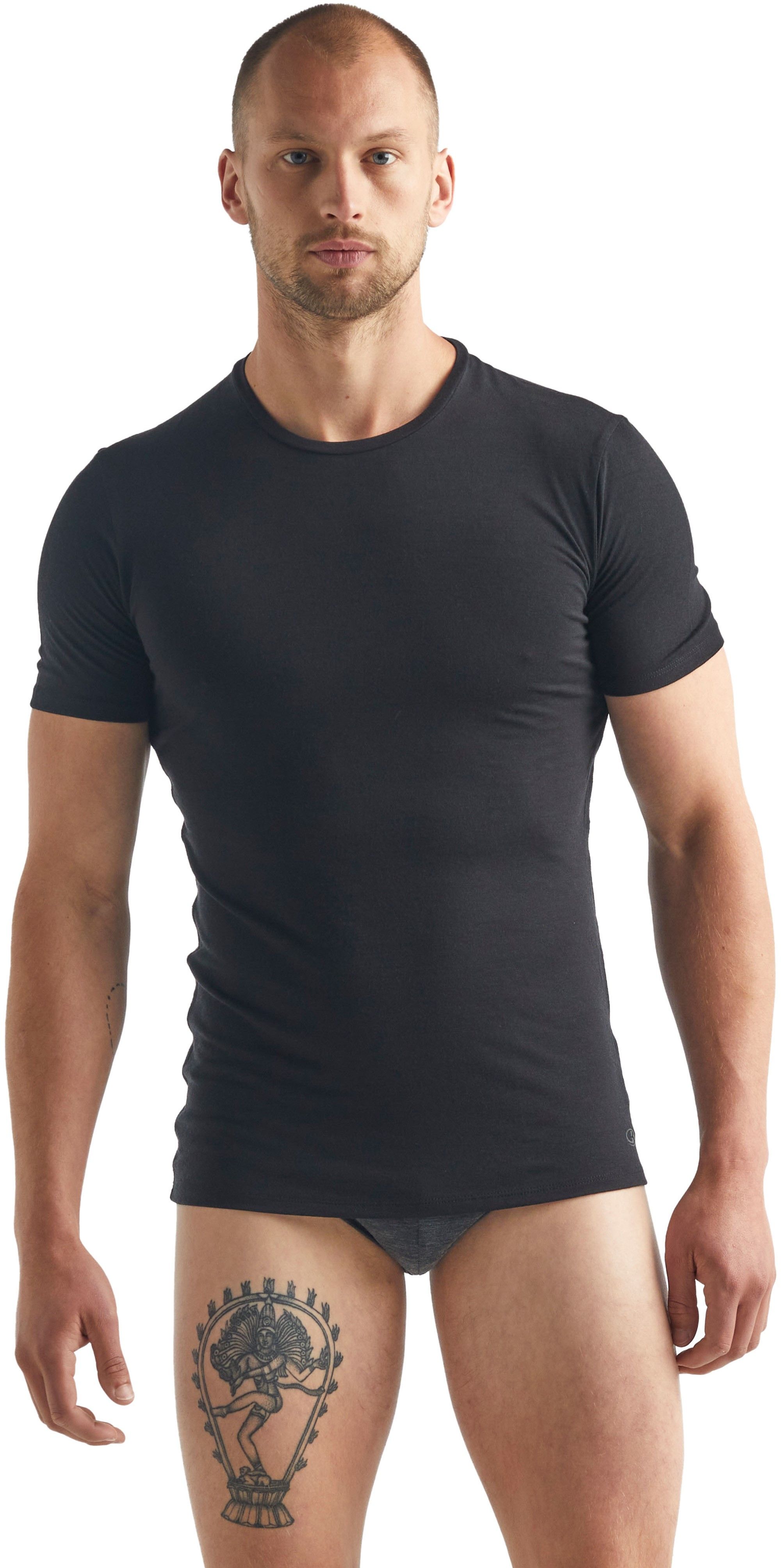 Icebreaker M Anatomica SS Crewe Black
