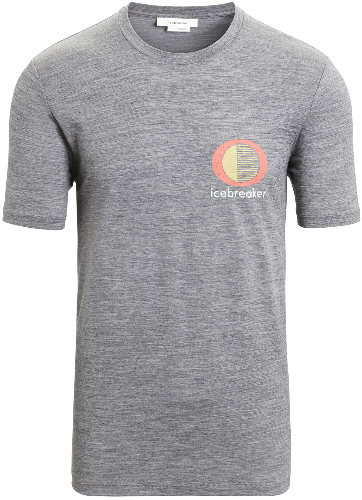 Icebreaker M's Tech Lite II SS Tee Gritstone Heather Spring Glow