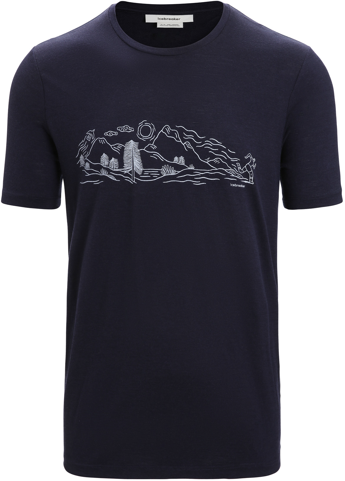 Icebreaker M's Tech Lite II SS Tee Midnight Navy/Nature Sprint