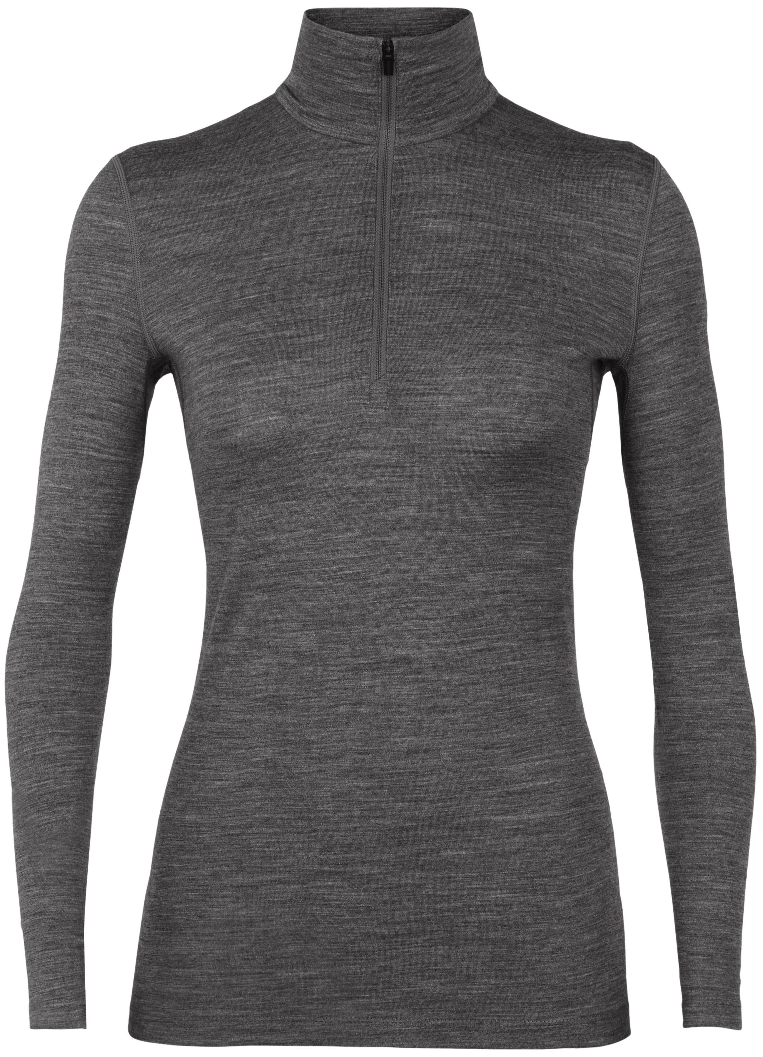 Icebreaker W's 200 Oasis LS Half Zip Gritstone Hthr
