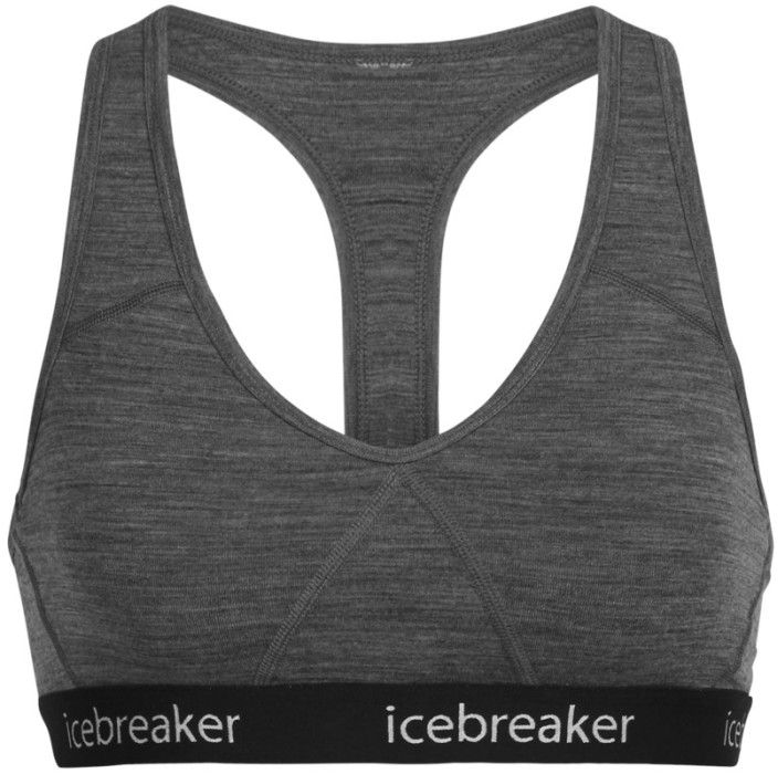 Icebreaker W Sprite Racerback Bra Gritstone Hthr