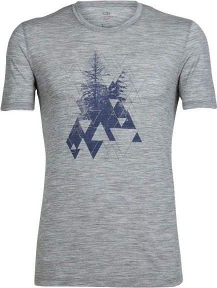 Icebreaker M's Tech Lite SS Crewe 150 Metro HTHR&acute; Evergreen Geo