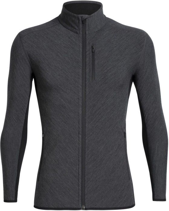 Icebreaker M's Descender LS Zip Jet HTHR/Black