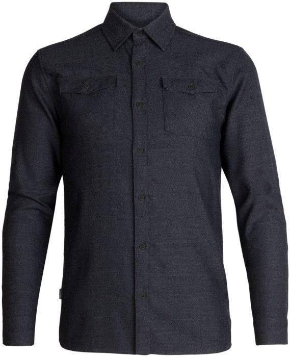 Icebreaker M's Lodge Flannel Shirt Black Heather