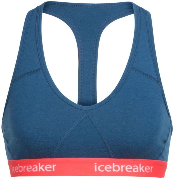 Icebreaker W's Sprite Racerback Bra Poppy Red/Prussian Blue