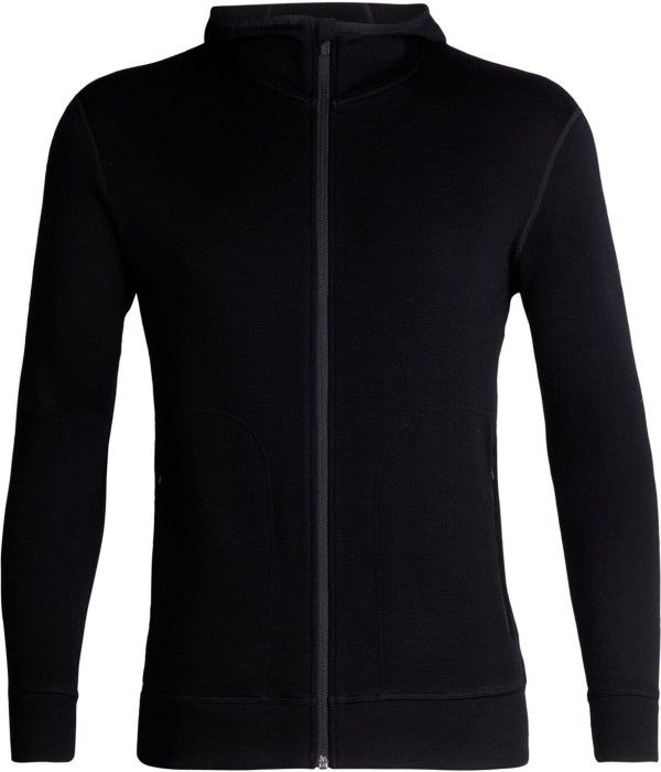 Icebreaker M's Elemental LS Zip Hood Black