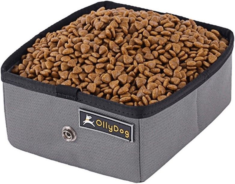 OllyDog Crumple Travel Bowl Flint