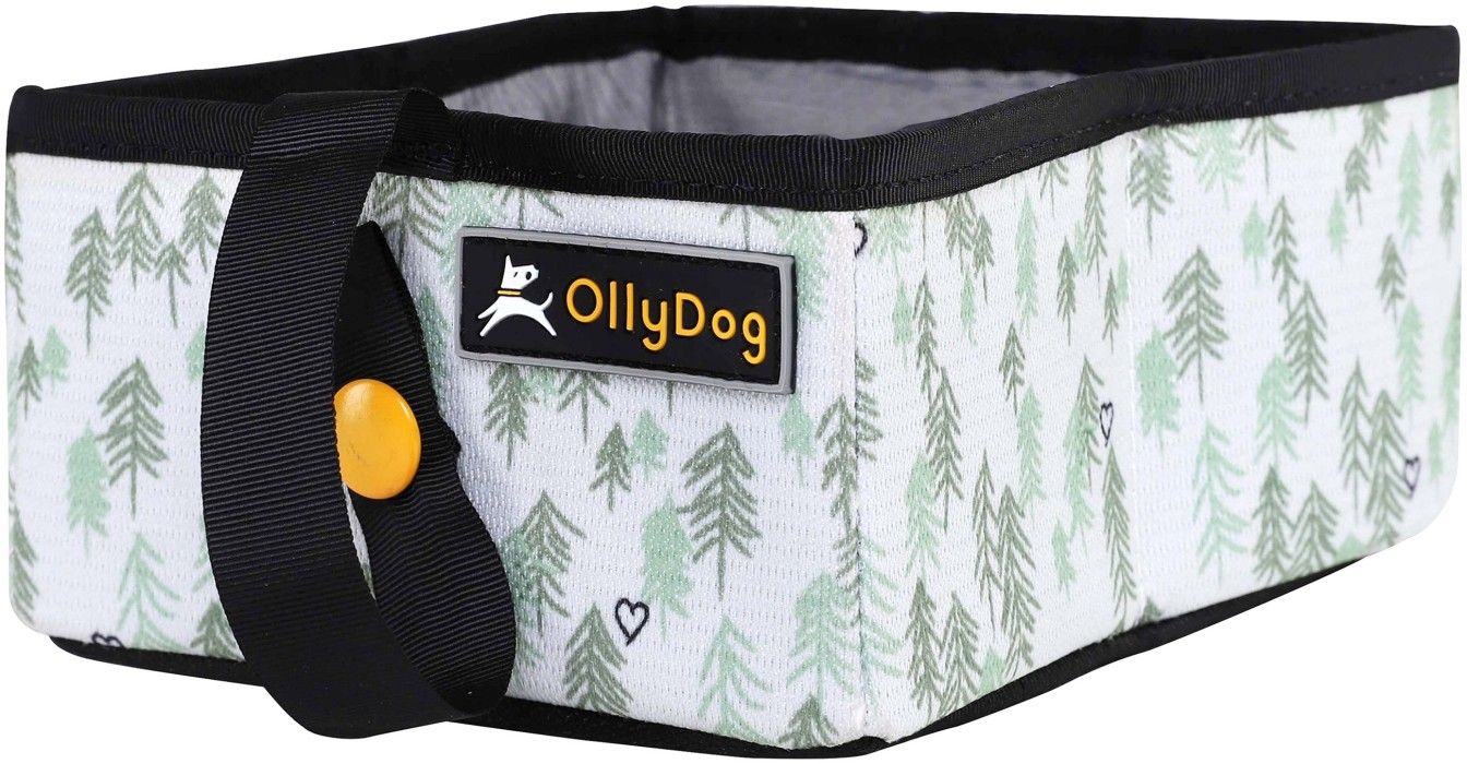 OllyDog OllyDog Crumple Travel Bowl taitettava matkakulho, Tree Hugger Print