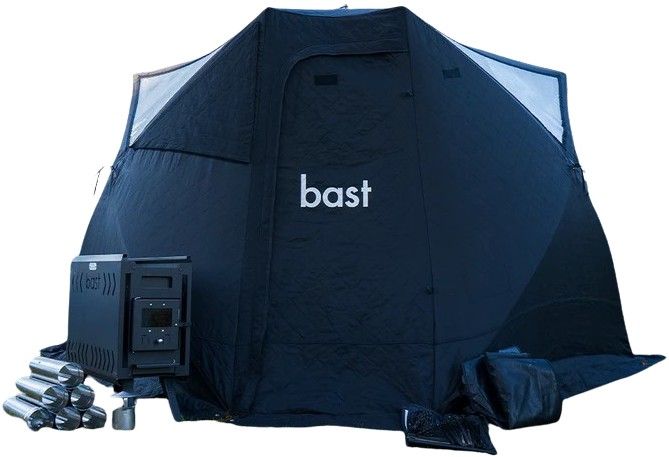 Bast Sauna Björk PLUS Bastutält & Kamin 8-10 p