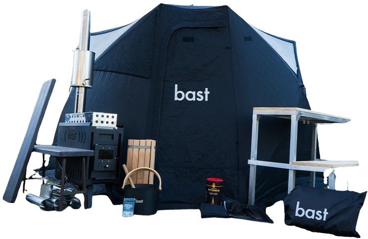 Bast Sauna Björk DELUX Bastutält & Kamin 8-10 p