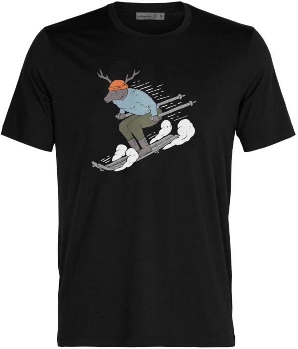 Icebreaker M's Tech Lite II SS Tee Ski Rider Black